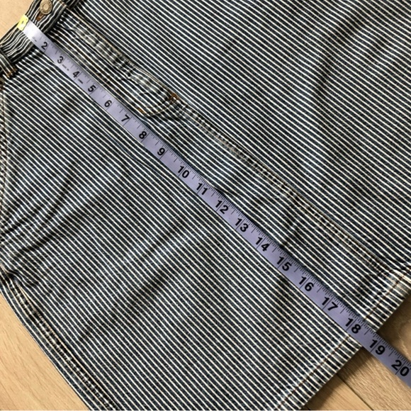 Vintage Ralph Lauren Jeans Pinstripe Jean Skirt Size 10 - Picture 6 of 8